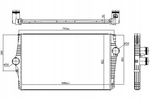фото №1, Nissens інтеркулер volvo xc90 i 2.4d/2.5/2.9 10.0