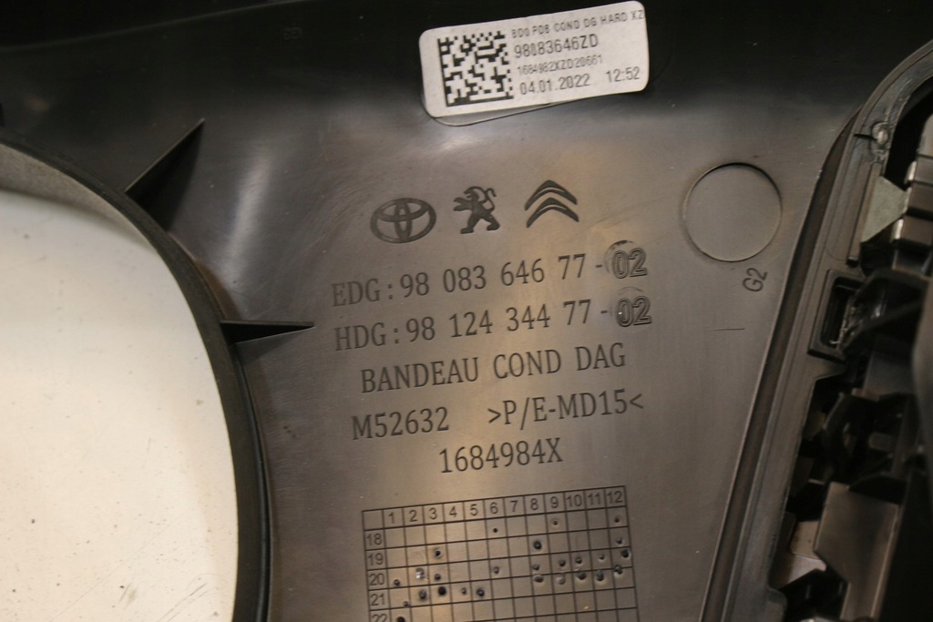 фото №9, Рамка спідометра панелі 9808364677 peugeot expert iii jumpy 21r.