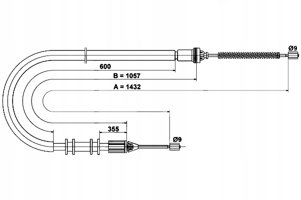 фото №1, Ate трос гальма ручного renault kangoo kangoo e