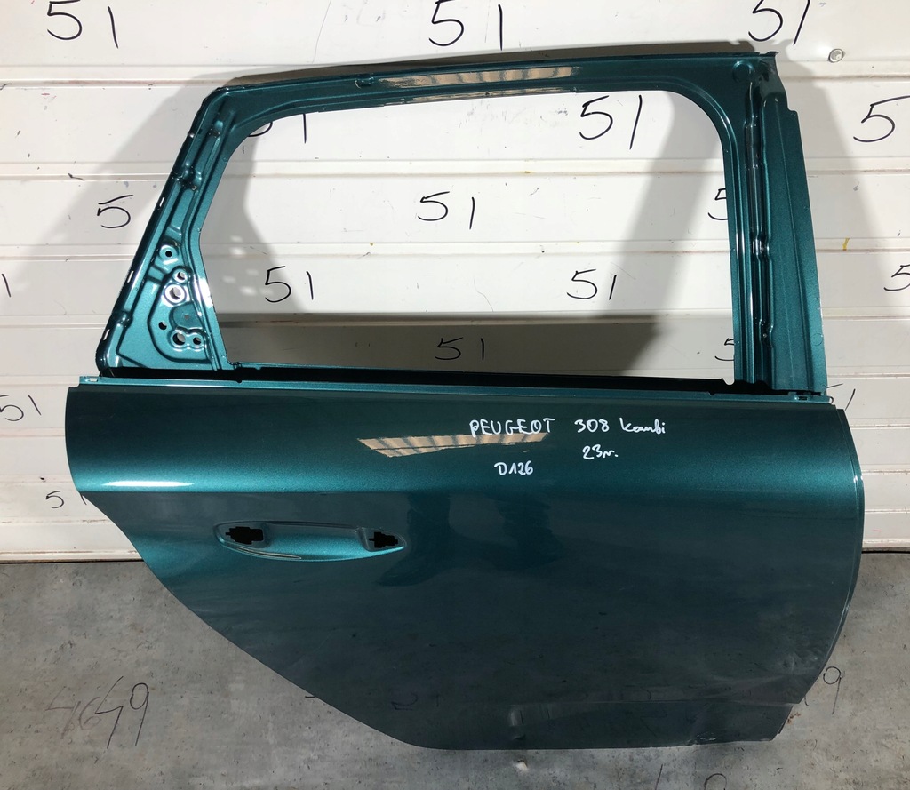 фото №6, Peugeot 308 t10 iii 3 kombi sw 2021- дверь правый задняя правое задние оригинал