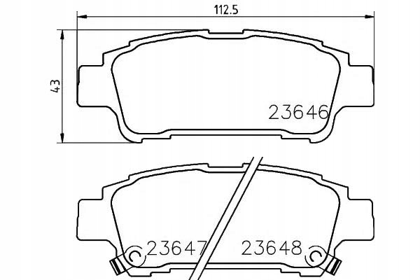 фото №2, Тормозные колодки тормозные toyota задняя avensis verso 01- 2,0d