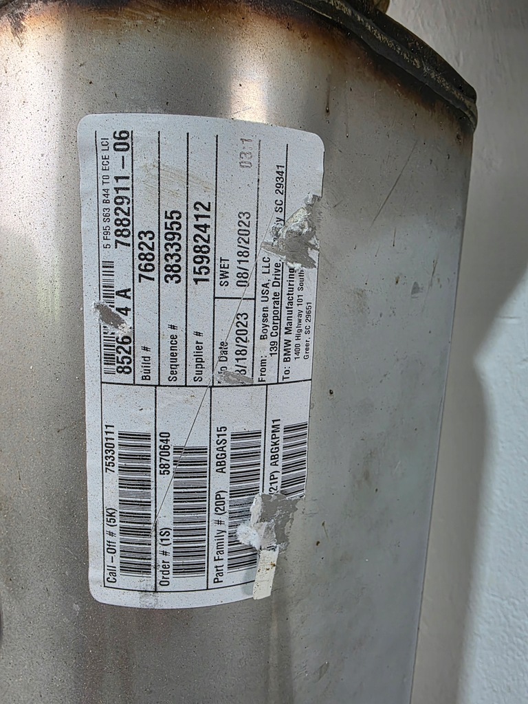 фото №14, Гаситель катализатор выхлоп bmw x5m f90 x6m f96 lci 7882911