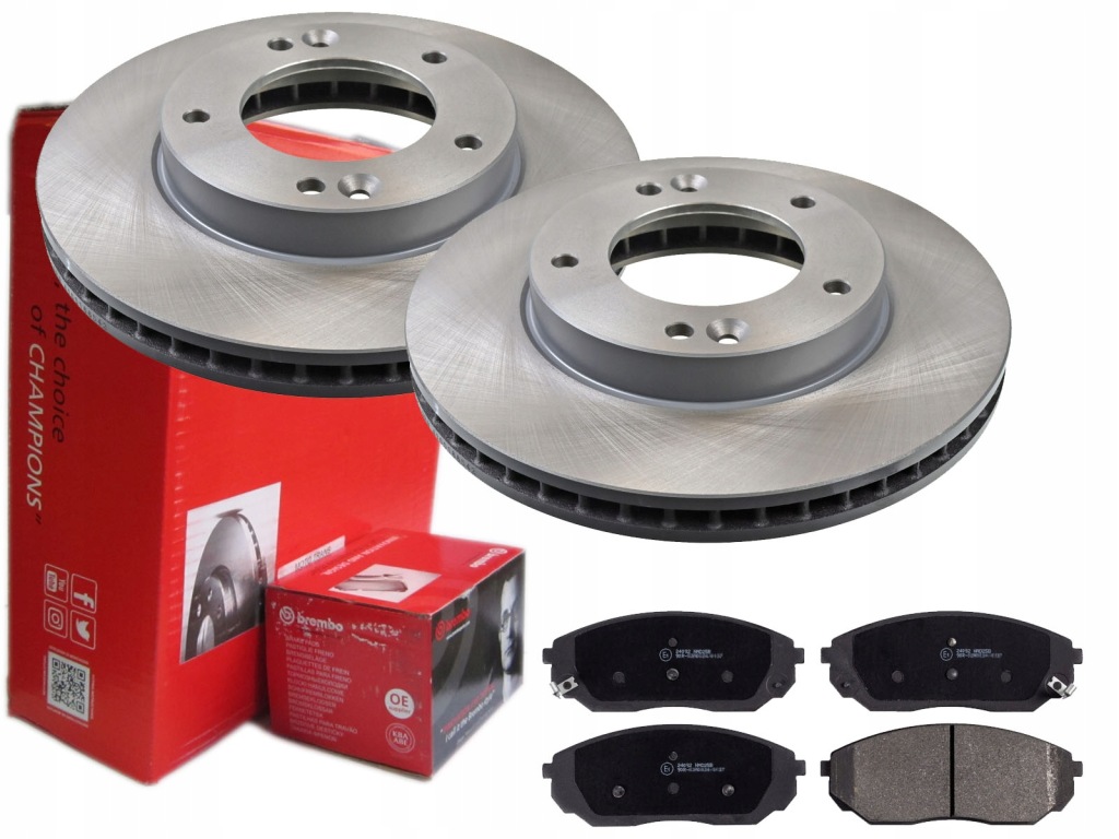 фото №1, Тормозные диски тормозные колодки brembo перед kia sorento i 302mm