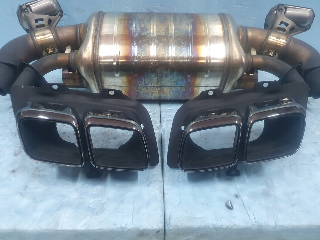 фото №4, Гаситель выхлоп porsche 911 992 turbo + насадки