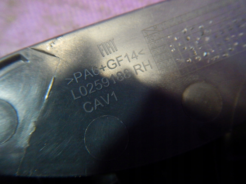 фото №5, Fiat 500 заглушка сиденье правый перед l0259188 rh