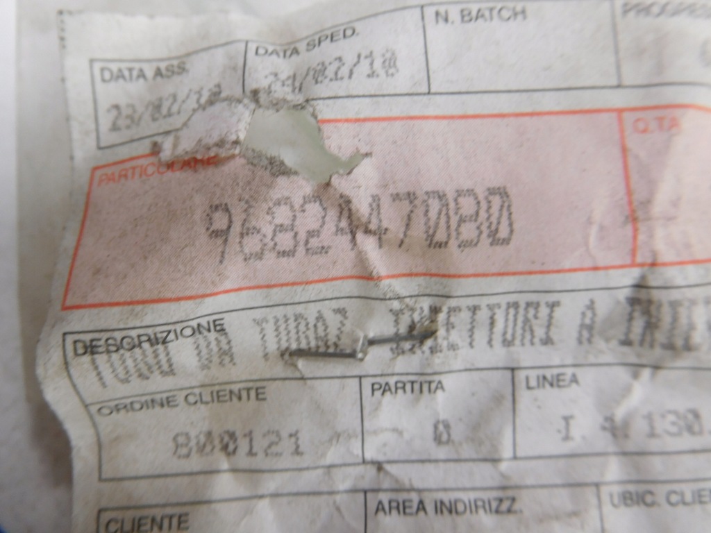 фото №8, Шланг інжектор пального fiat nuovo ulysse 9682447080