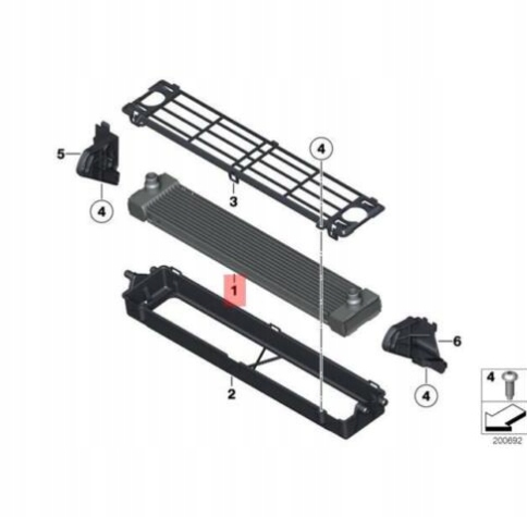 фото №1, Bmw x6 f16 auxiliary радіатор forward position 17117589470