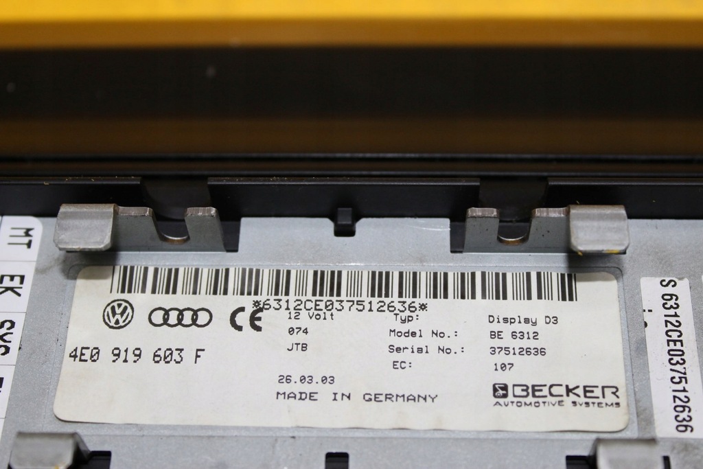 фото №6, Дисплей екран mmi audi a8 d3 4e0919603f