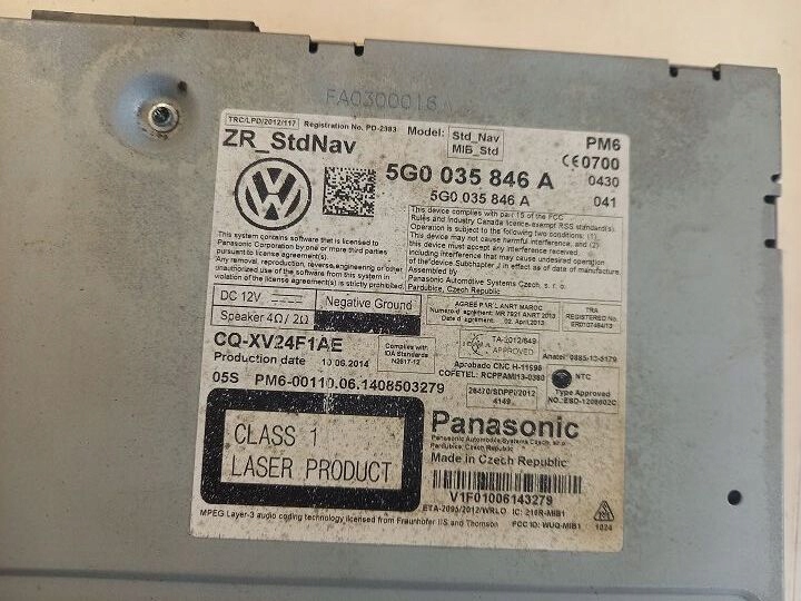фото №2, Vw golf vii радио навигация комплект 5g0035846a