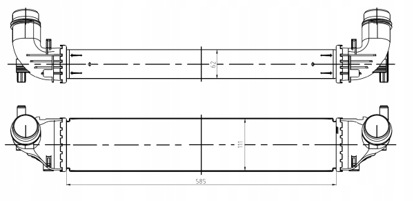 Nrf интеркулер opel astra 1.0/1.4 2015- 309069 Цена