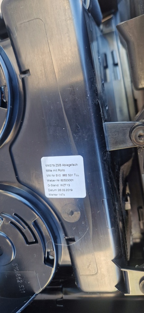 фото №8, Подлокотник тканевый туннель vw golf sportsvan оригинал