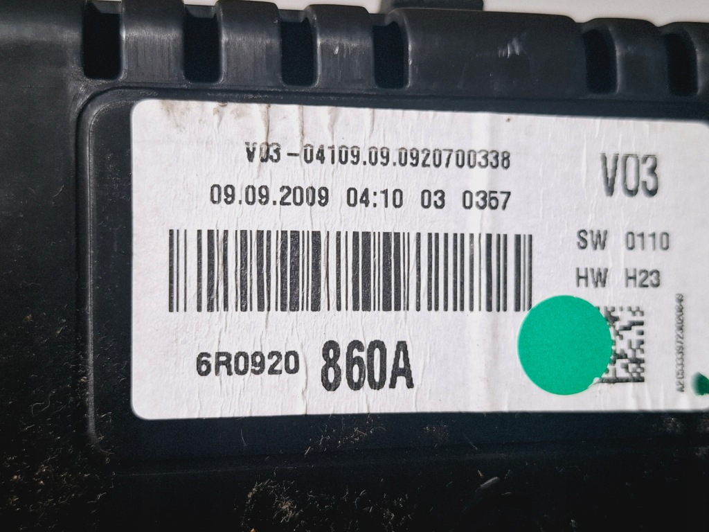 фото №8, Бортовой компьютер счетчик набор vw polo v 5 6r0 1.2 tsi cgp 138617 km 6r0920860a