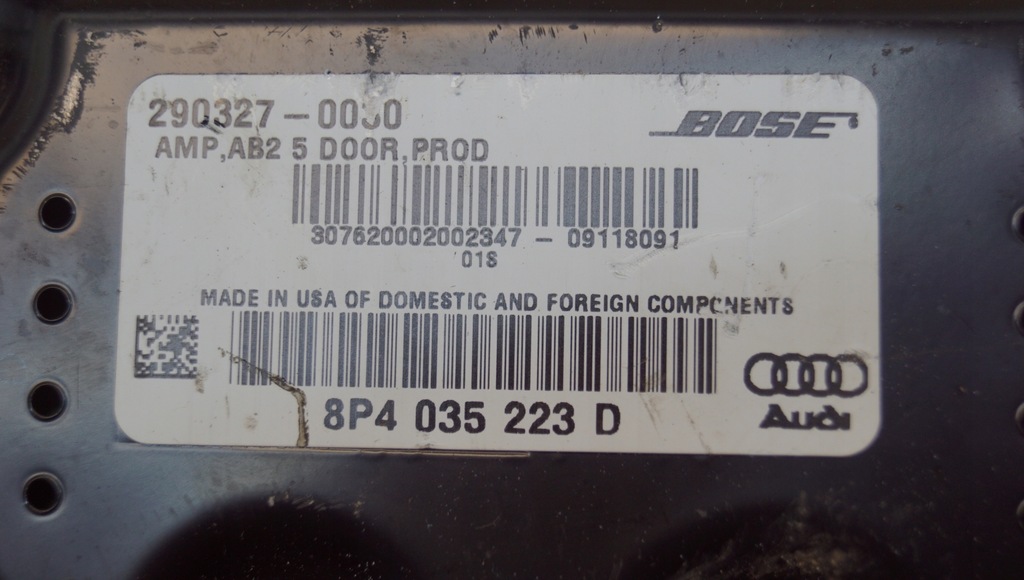 фото №7, Усилитель аудио audi a3 8p bose 8p4035223d