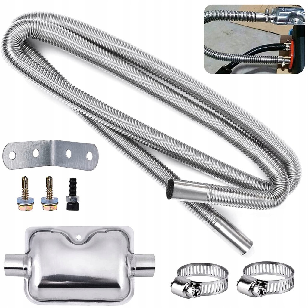 фото №1, Wąż випускний do автомобіля труба обігрівача повітря труба вихлопна 2,5 cm