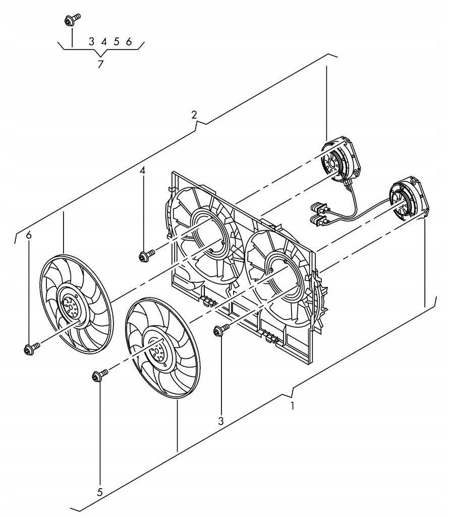 фото №15, Вентилятори радіатора a8 d4 4.2 tdi 4h0121003f
