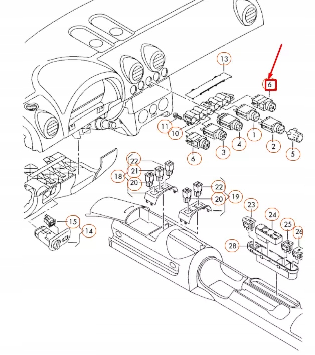 фото №13, Audi tt 8n переключатель отопления передний сиденья 8n0963563bb98 oem
