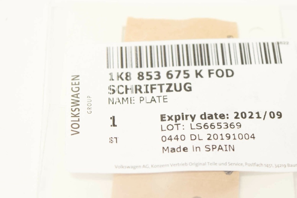 фото №7, Vw scirocco mk3 задня кришка багажника багажника емблема fod новий оригінальний 1k88536