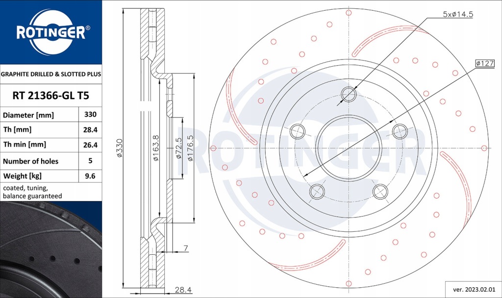Гальмівні диски rotinger vw routan перед 330mm Ціна