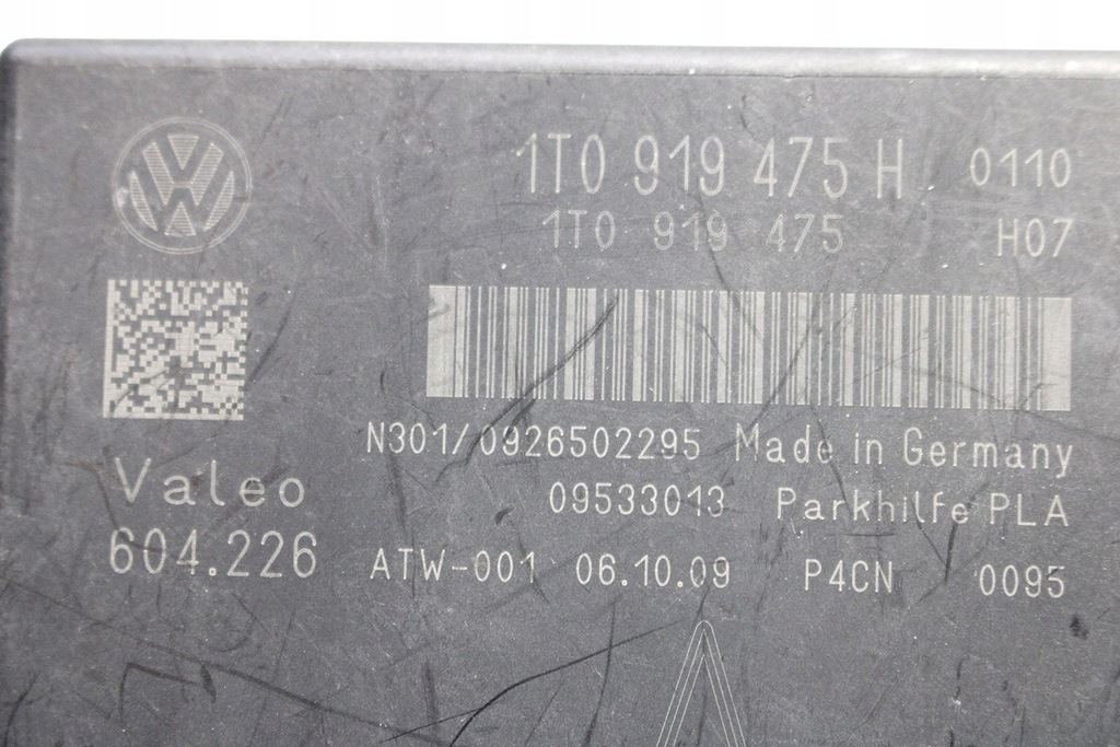 фото №6, Vw модуль блок управления pdc 1t0919475h 1t0919475p парковки parkhilfe 1t0 919 4