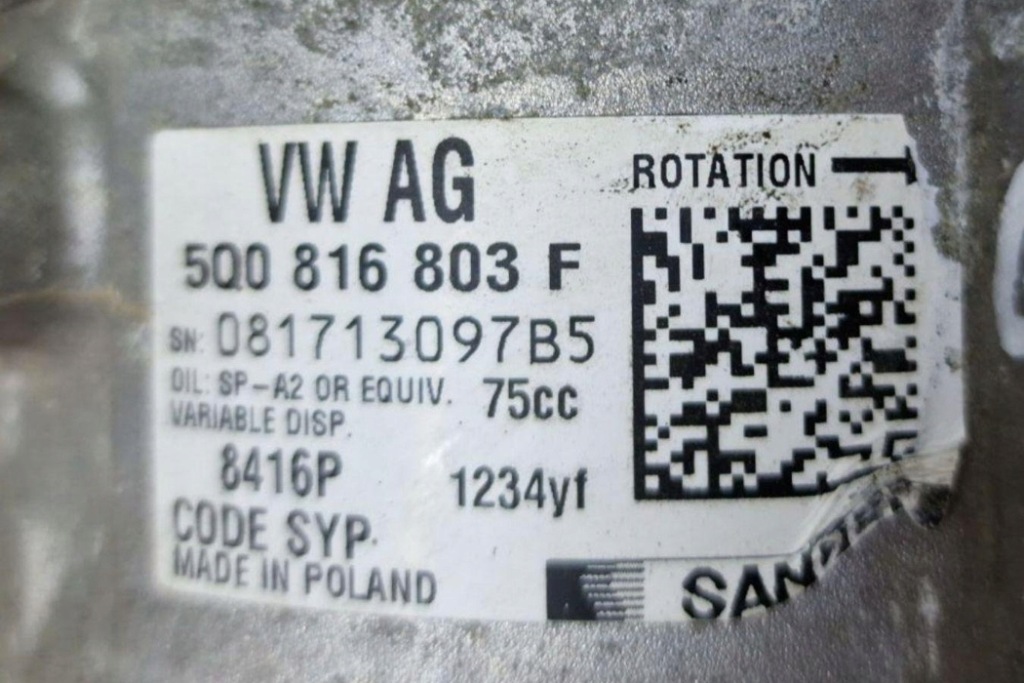 фото №8, Компресор кондиціонера vw tiguan 5n_ 5q0816803f 2.0l дизель 110kw 2017