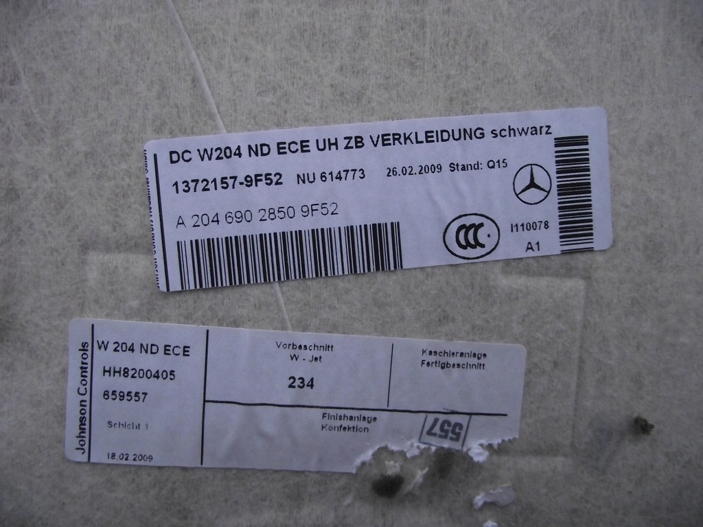 фото №7, Потолок mercedes w204 09r amg sedan