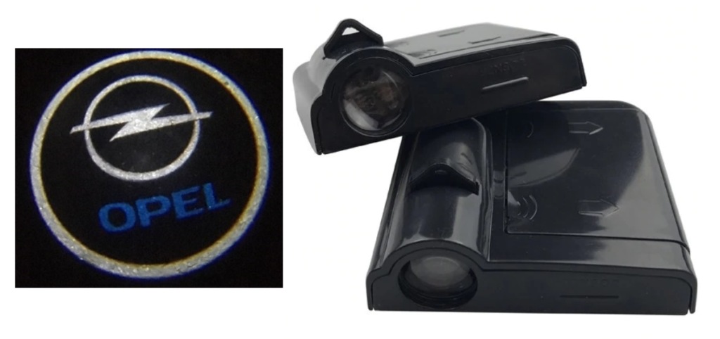 фото №2, 2x led logo проектор hd беспроводные na аккумулятор opel все modele