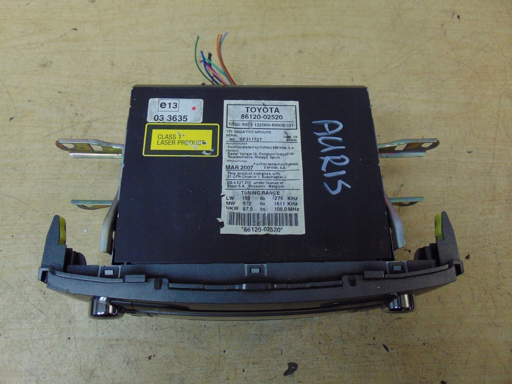 фото №15, Радіо заводський toyota auris 1 86120-02520