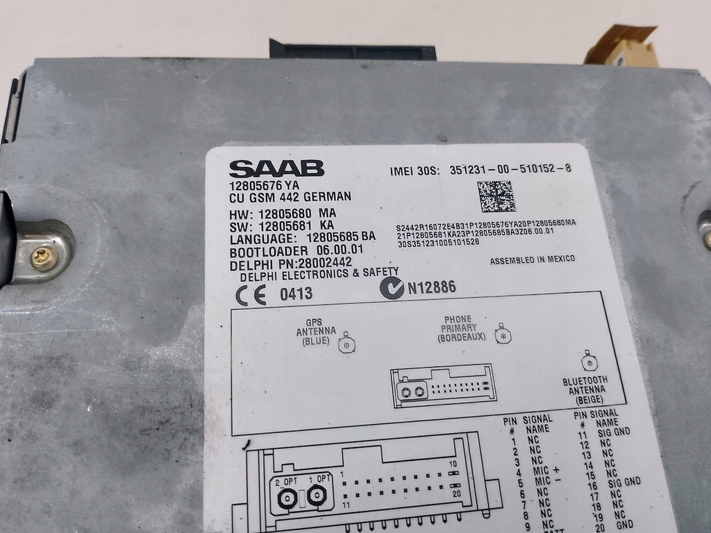 фото №6, Модуль навігації saab 9-3 02-14 12805676ya 1.9 tids