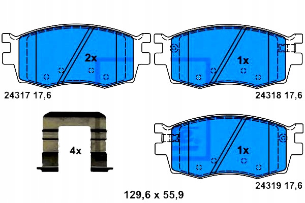 фото №1, Ate тормозные колодки тормозные hyundai accent iii 1.4 gl mc