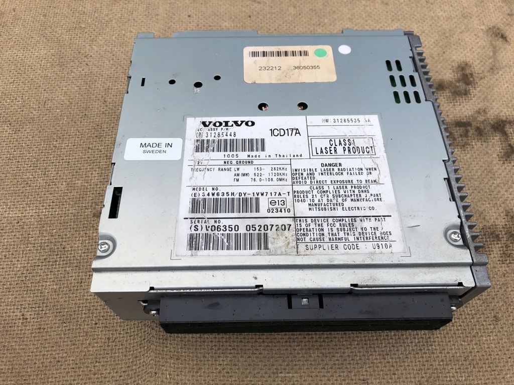 фото №1, Радіо зчитувач дисків cd volvo c30 s40 v50 31285448