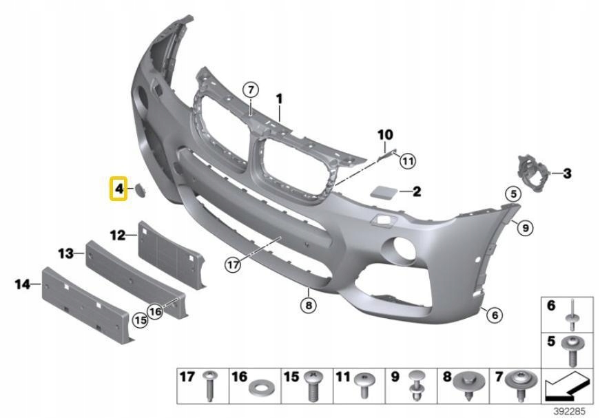 фото №6, Bmw f25 f26 передня оригінальна заглушка вушко буксирувальний 51118065883
