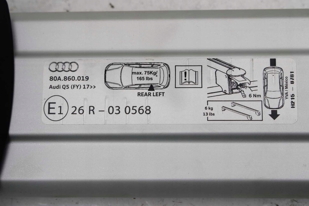 фото №9, Audi q5 балка багажника 80a860019 80a 860 019 рейлінг 2 штуки 80a860019 fy