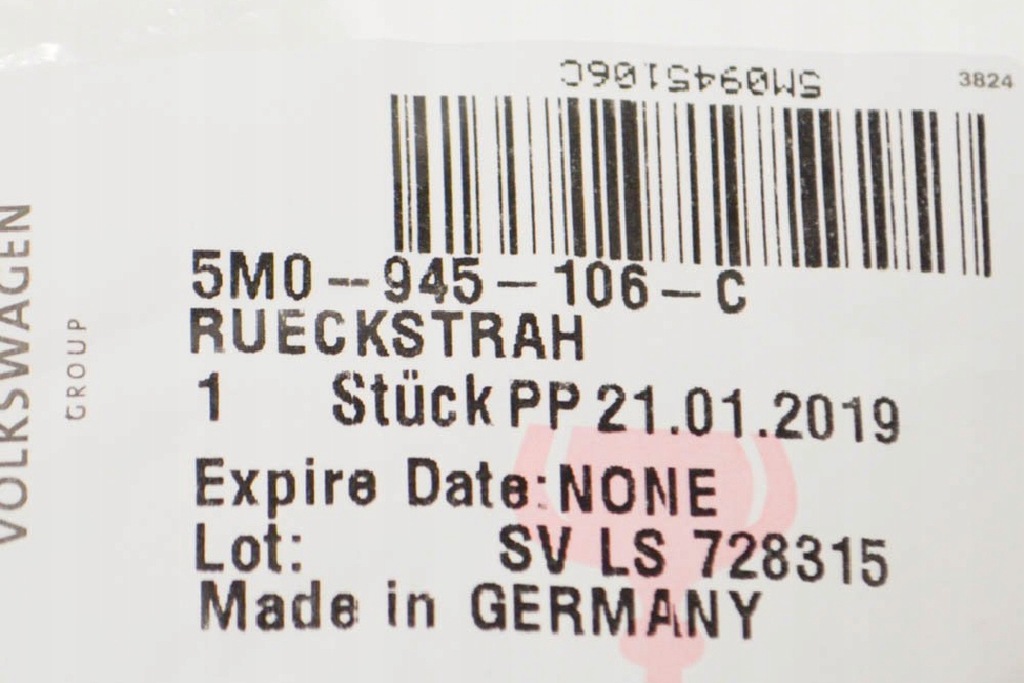 фото №7, Volkswagen golf plus бампер задний правый отражатель новый оригинальный + 5m09451