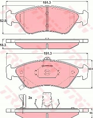 Купить Тормозные колодки тормозные kia clarus 1.8-2.0 1996