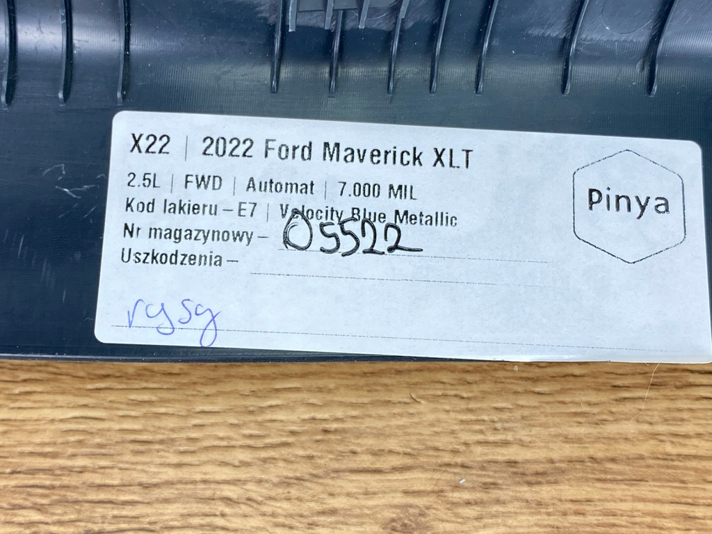 фото №8, Молдинг порог передняя левая ford maverick 2022+ usa