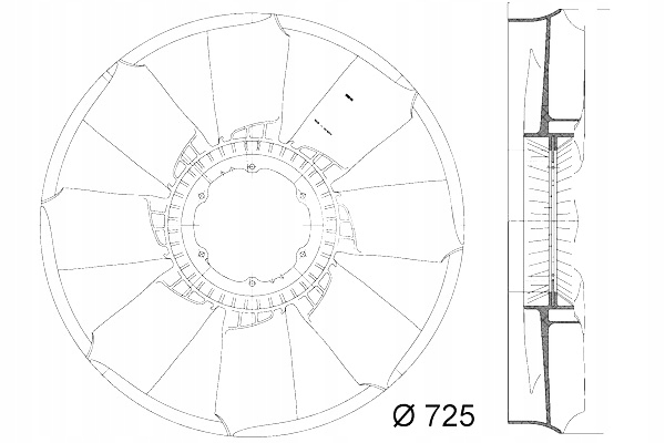 фото №2, Вентилятор вентилятора mercedes atego atego 2 axor axor 2 unimog