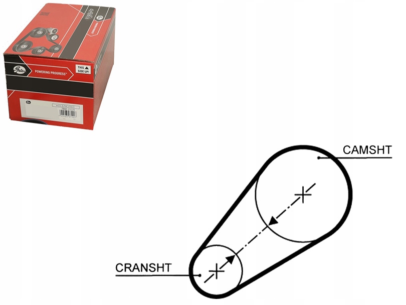 фото №1, Ремень распределительного вала gates 66111 ab11114s ct1004 054rp17