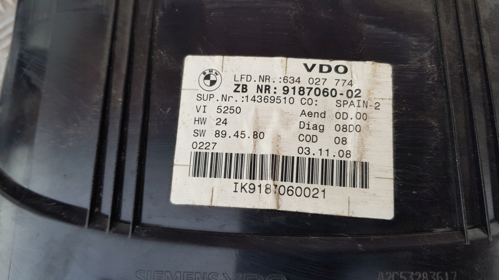 фото №13, Bmw e90 e91 2.0d лічильник приладова панель 9187060