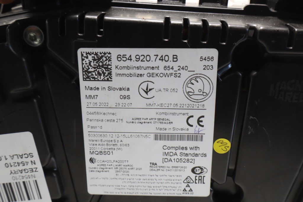 Приборы skoda scala 1.0tsi с Разборки