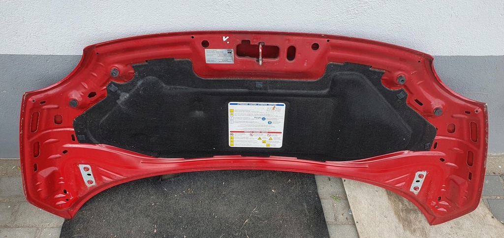 фото №6, Капот крышка двигателя комплектная fiat 500 rosso sfrontato vr.b/b