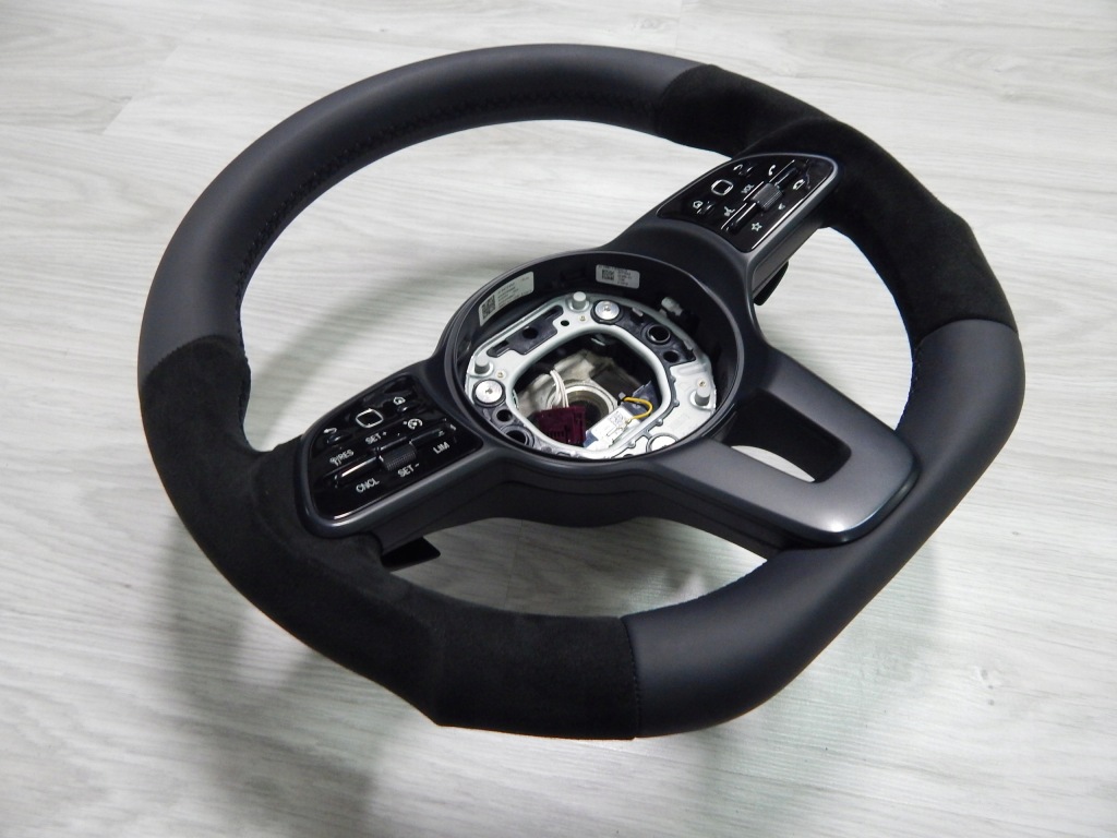 фото №8, Mercedes a-klasa w177 w247 w205 lift - воздуховод sport лепестки переключения alcantara