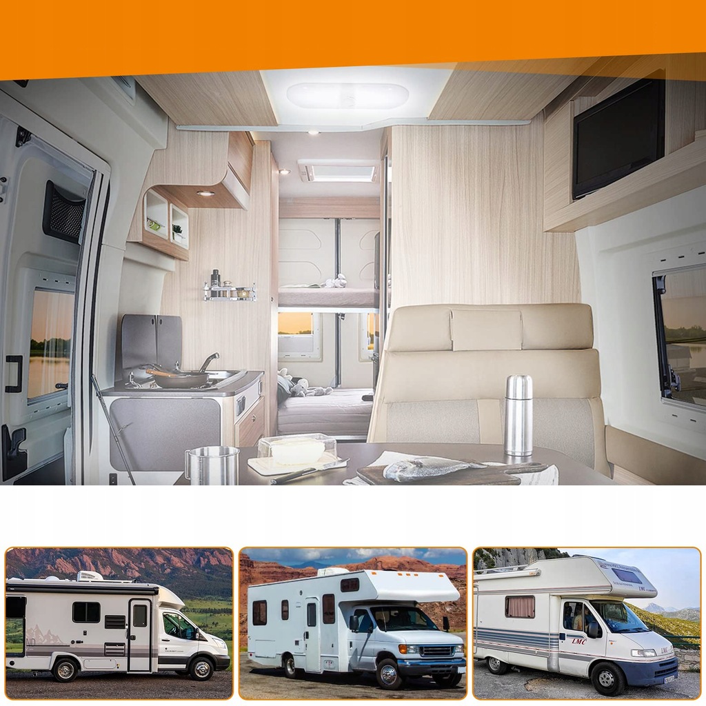 фото №8, Лампа led 12v потолочная do kampera rv прицеп kempingowa