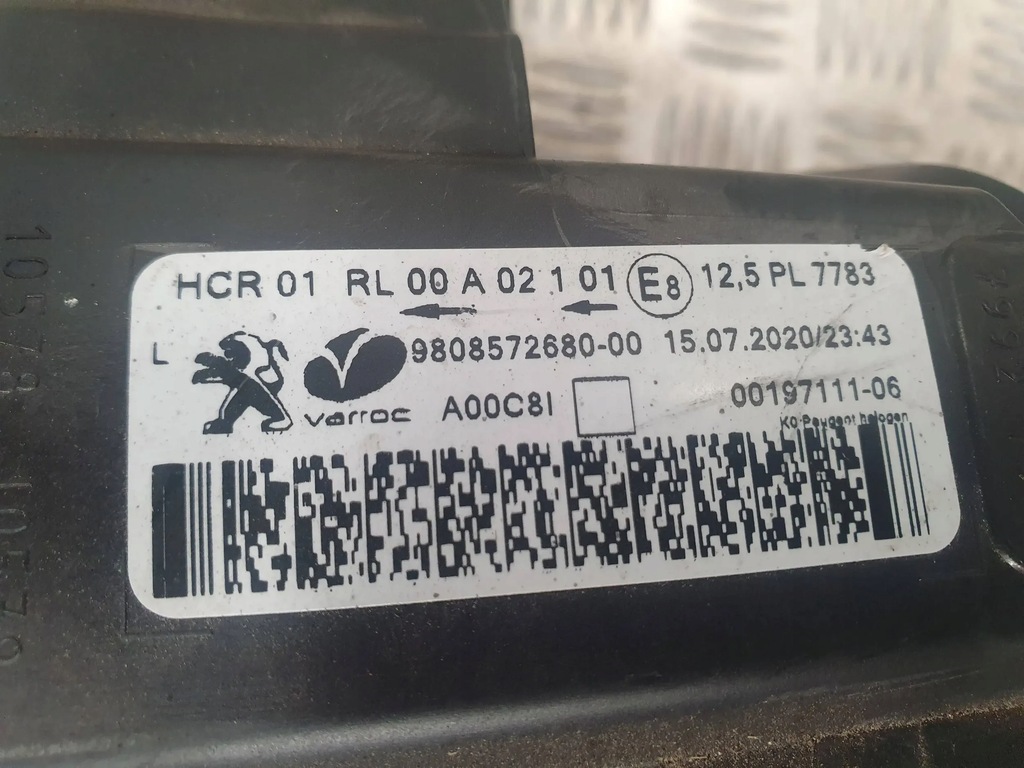 фото №7, Peugeot expert 2017-2023 лампа перед передняя левая