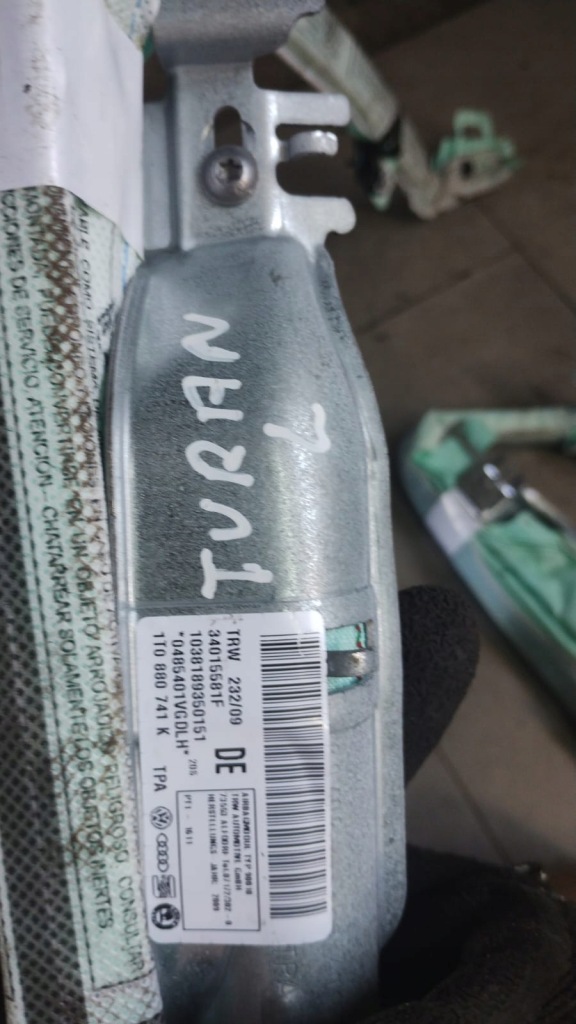 фото №5, Ремені перед шторки безпеки подушка подушка безпеки vw touran 1t1