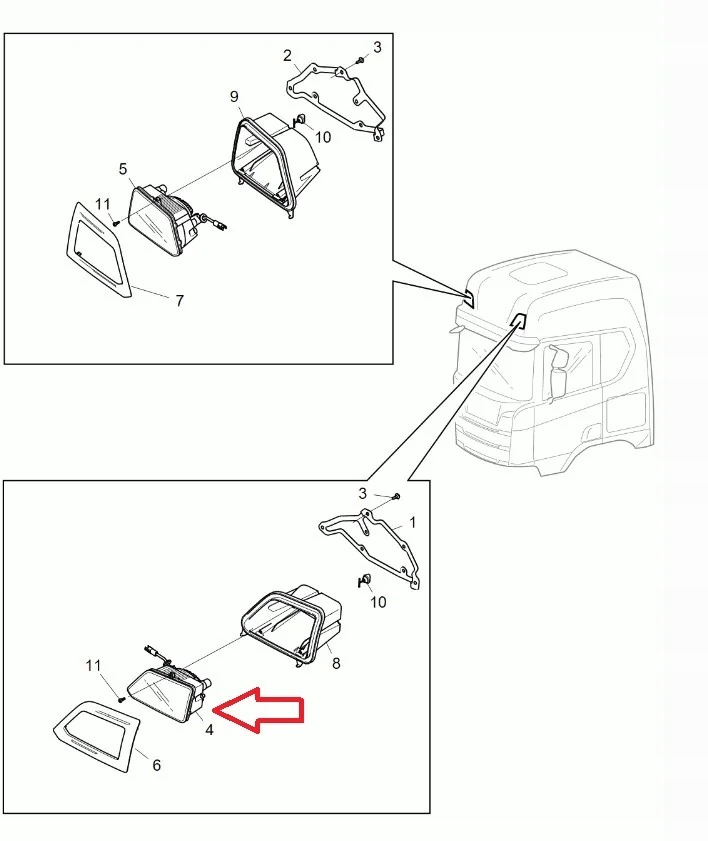 фото №4, Протитуманна фара na дах лівий scania s r p g 2017-