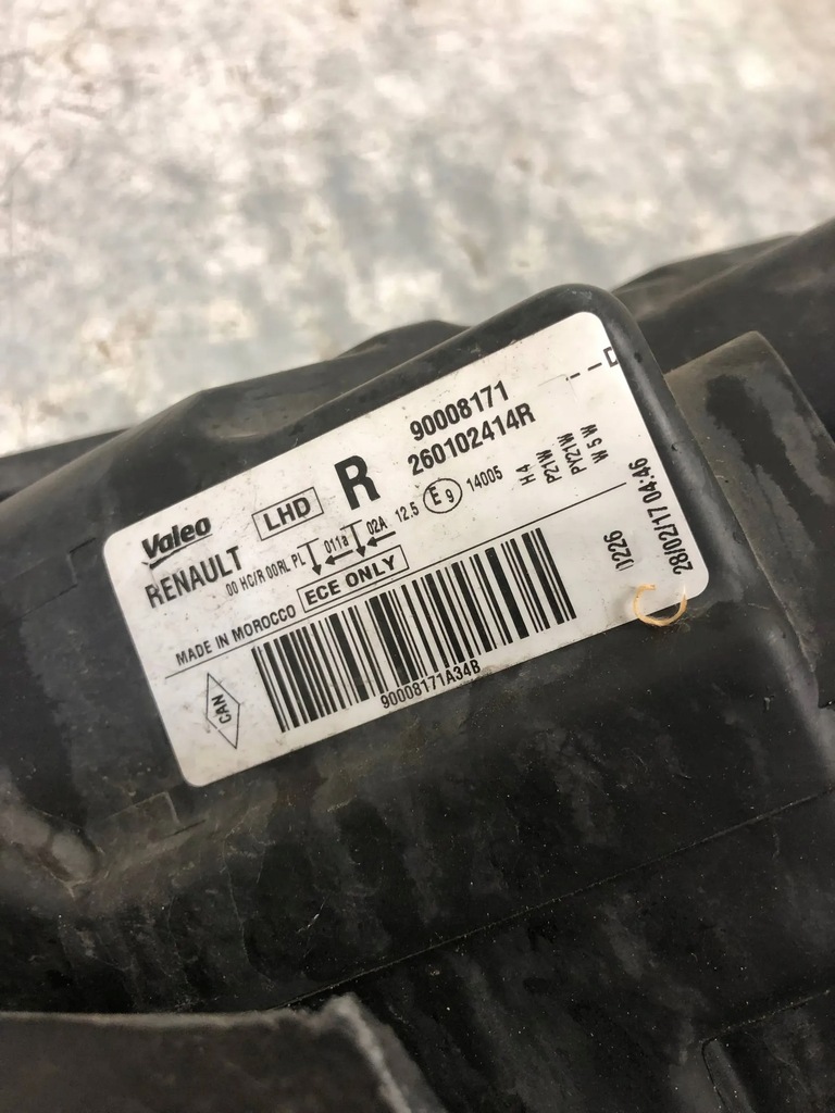 фото №8, Лампа правый перед dacia dokker 260102414r europa