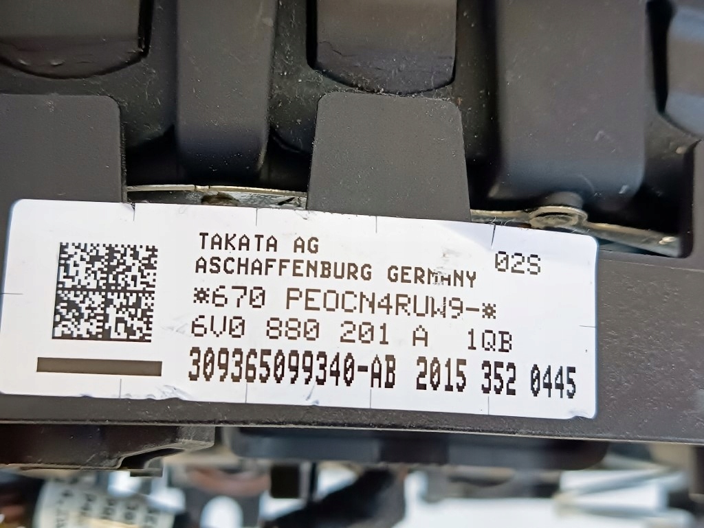 фото №10, Подушка водителя подушка безопасности skoda fabia iii 6v0880201a