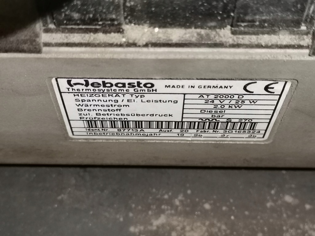 фото №2, Обогреватель webasto at2000d man tga f2000 l2000