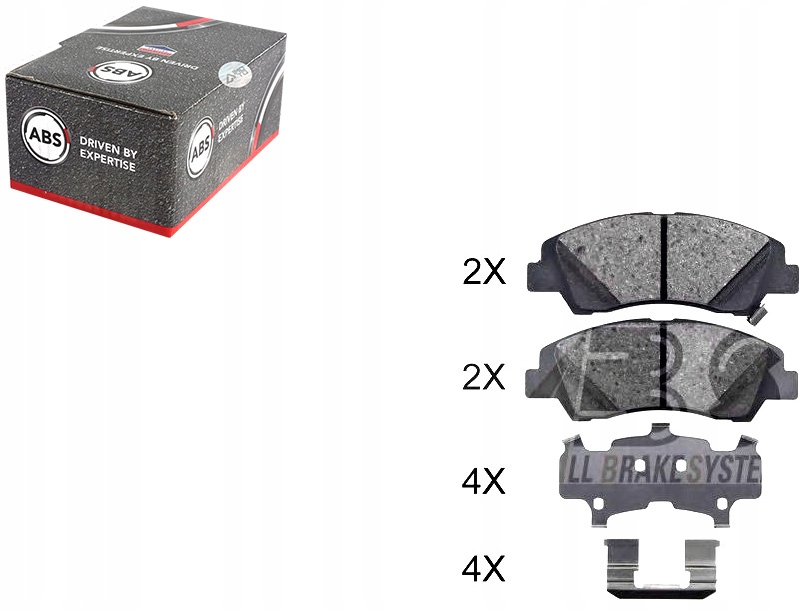 фото №1, A.b.s. тормозные колодки тормозной. hyundai i10 13- перед