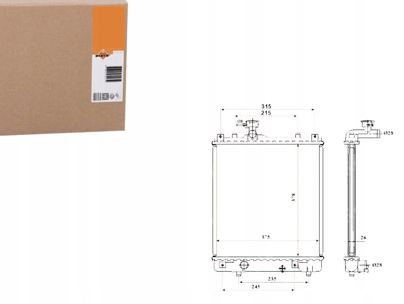 фото №1, Радіатор opel agila 1,0 00- nrf